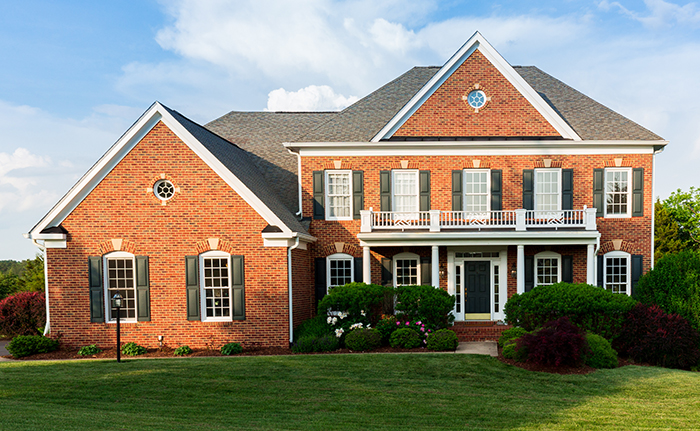 Front Elevation Large Single Family Home